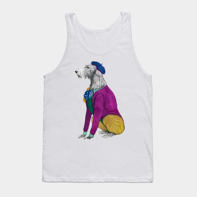 Well dressed Irish Wolfhound Tank Top by argiropulo